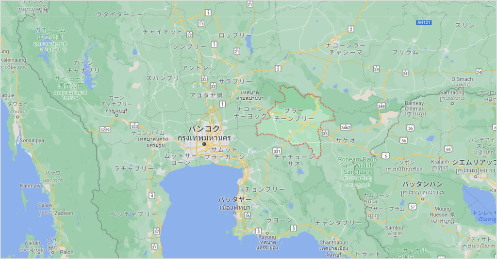 タイの地図の画像